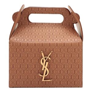 YSL - Paris Take-Away Box Bag Dusty Vintage Brown Gold